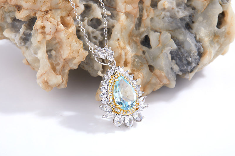 Personalized Women's Fashion Natural Topaz Necklace