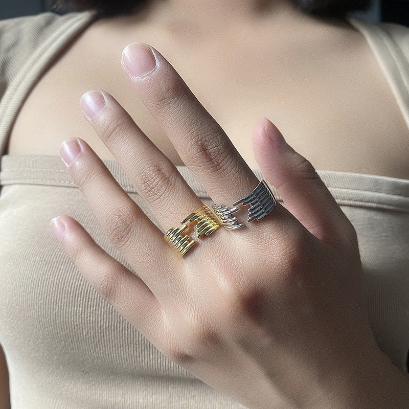 Sleek Elegance: Women's Sterling Silver Simple Design Style Ring