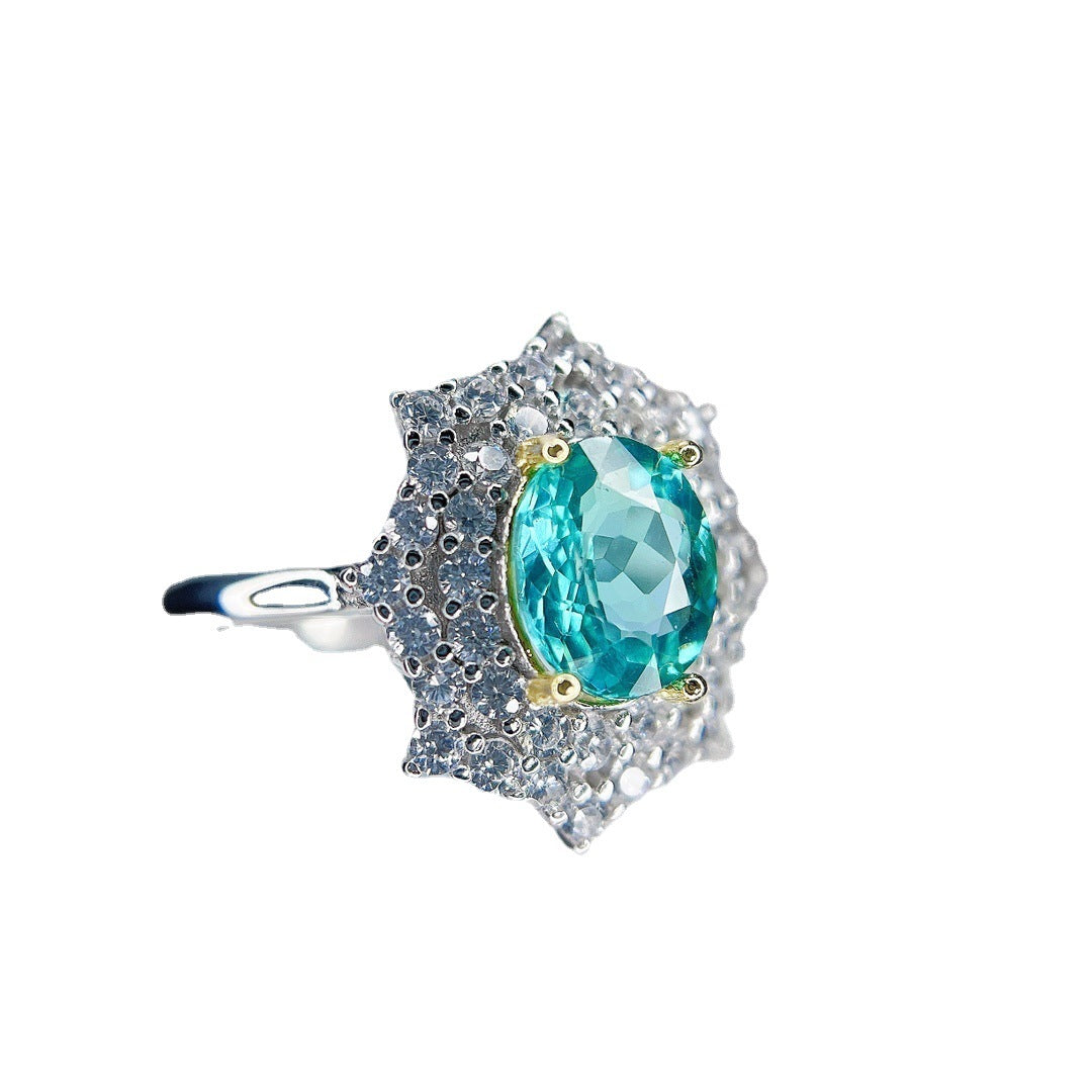 Silver Ring featuring Natural Apatite