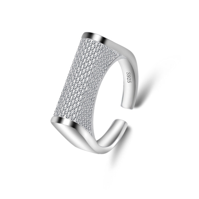 Timeless Elegance: Women's Sterling Silver Stylish Opening Ring