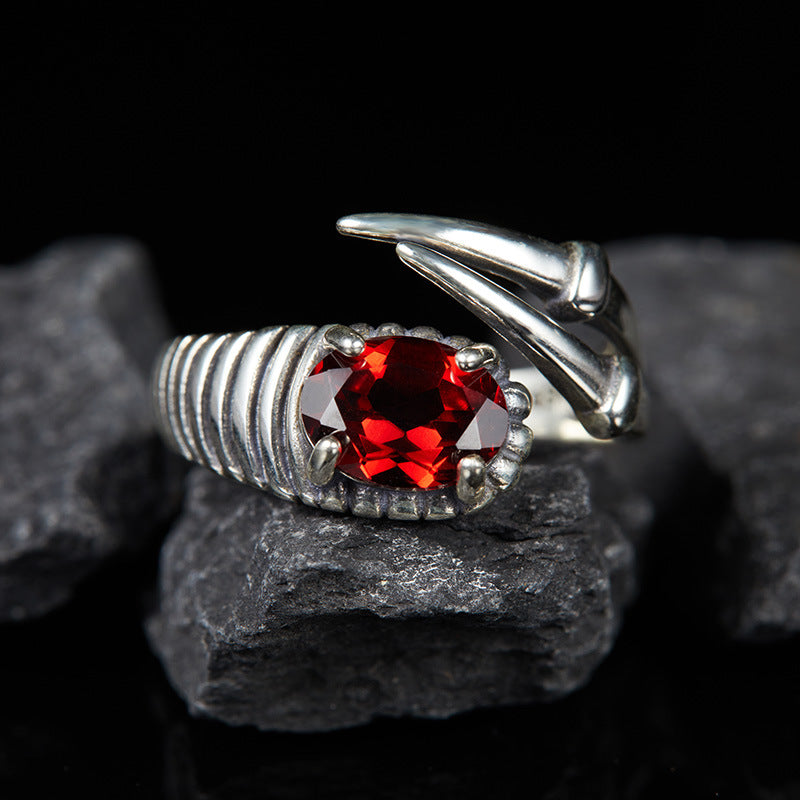 "Elegant ring with natural stone detail"