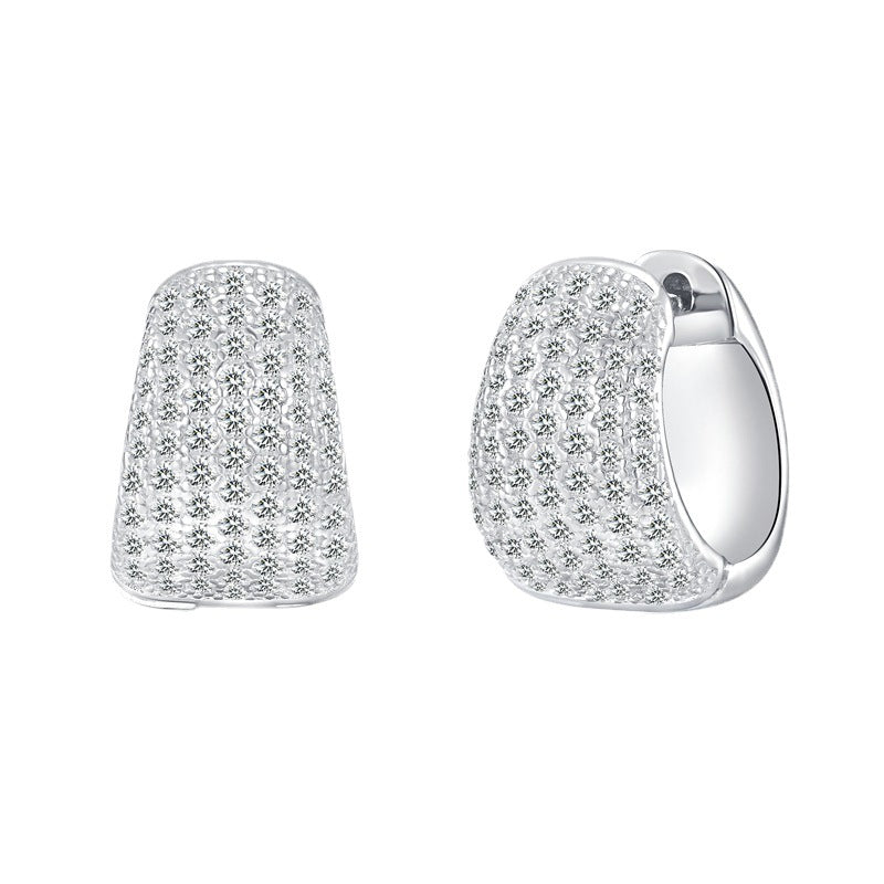  Luxury silver earrings