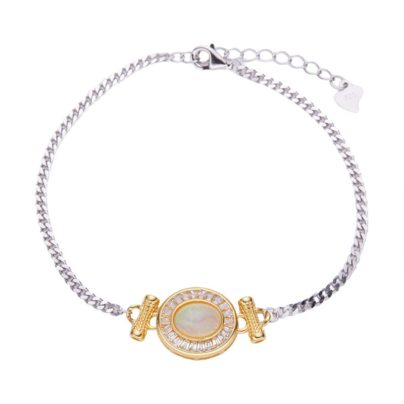 Natural Opal Bracelet - S925 Sterling Silver Women's Bracelet