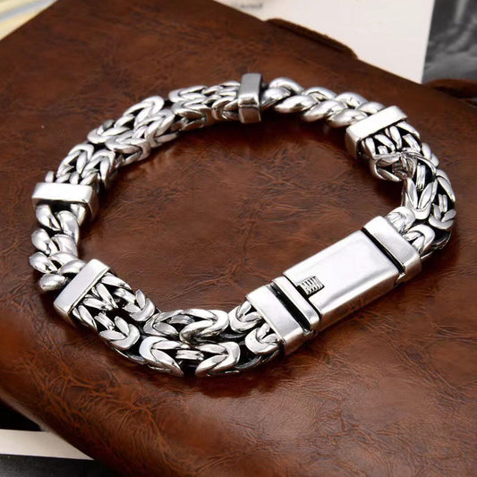 Men's Silver Bracelet - Handmade Chain