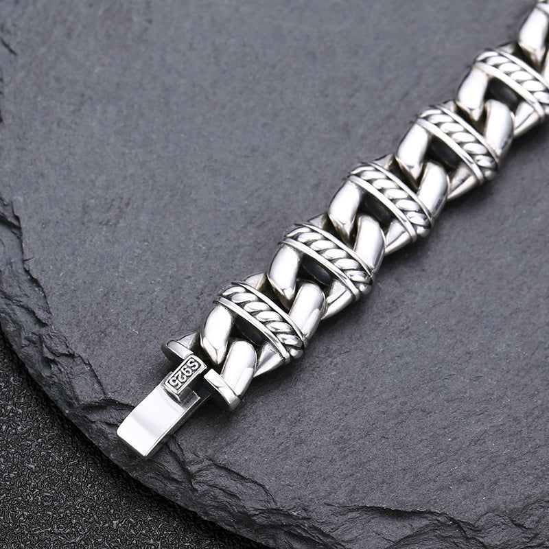 Timeless Men's Silver Bracelet - Vintage Design