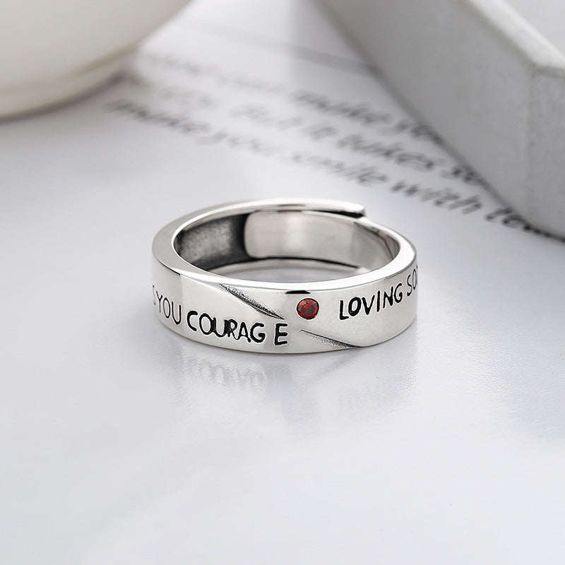 Women's S925 Silver Fashion Letters Artistic Ring - Stylish Jewelry