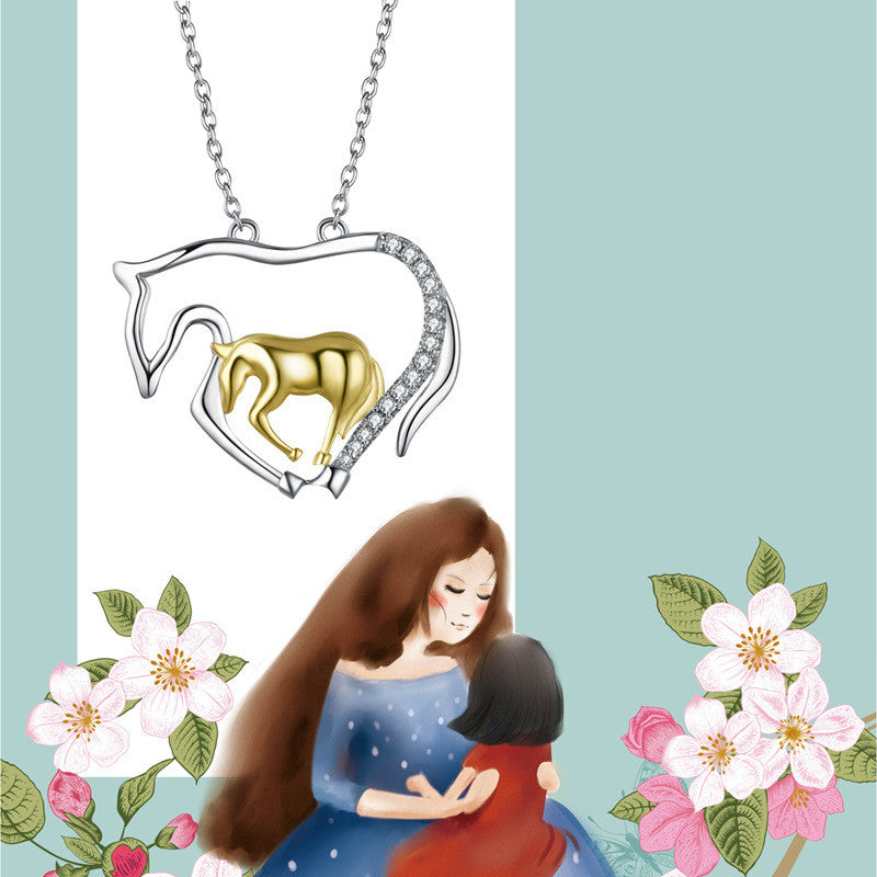 Horse Lover's Silver Pendant Necklace