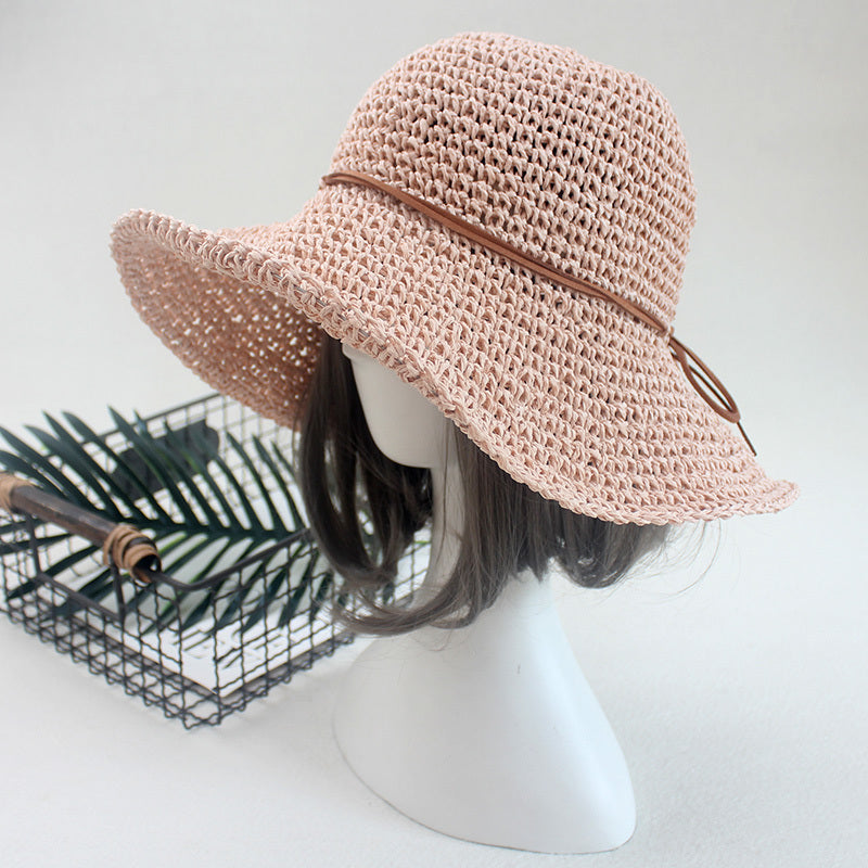 Women's Straw Hat Sunshade Foldable Travel Beach Straw Hat