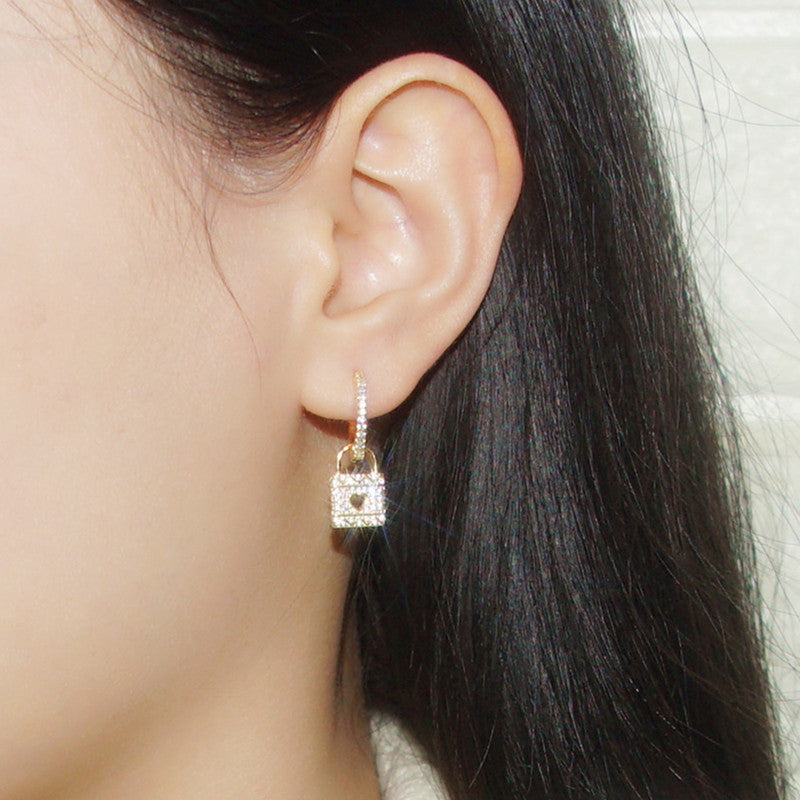 Women's Fashion Sterling Silver Earrings - SILVER ROCK