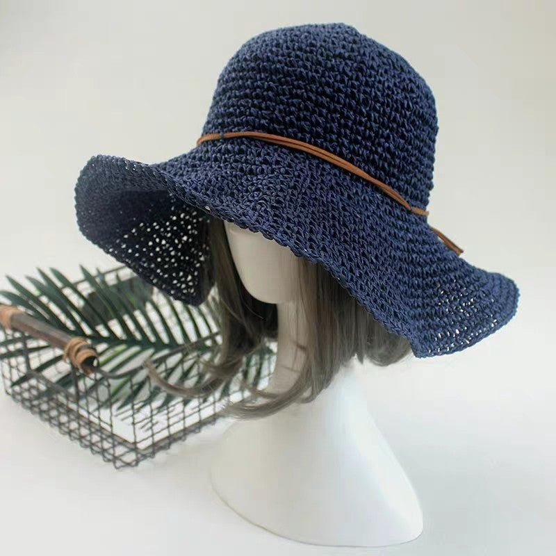 Women's Straw Hat Sunshade Foldable Travel Beach Straw Hat