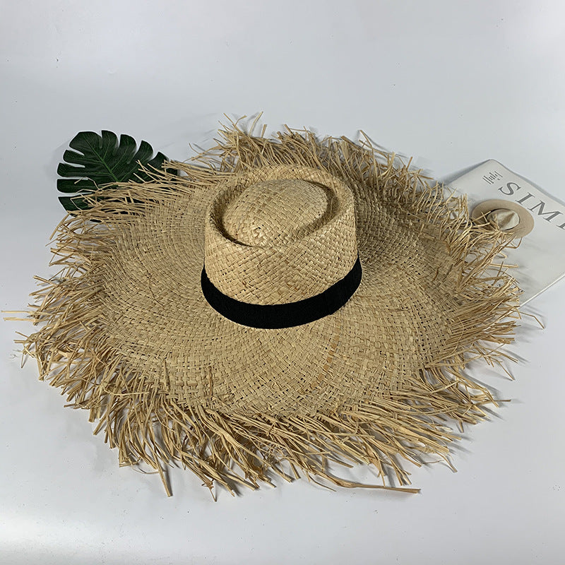 Ladies big brim straw hat