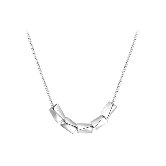 Women's Elegant Sterling Silver  Necklace - SILVER ROCK