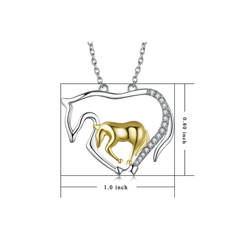 Silver Jewelry: Horse Pendant Necklace