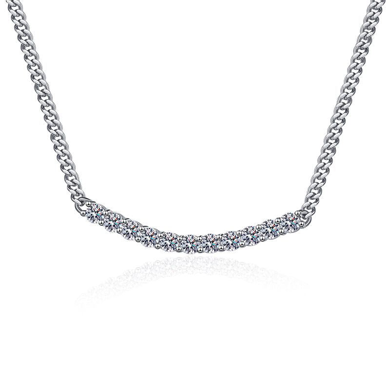 Women's 925 silver moissanite necklace