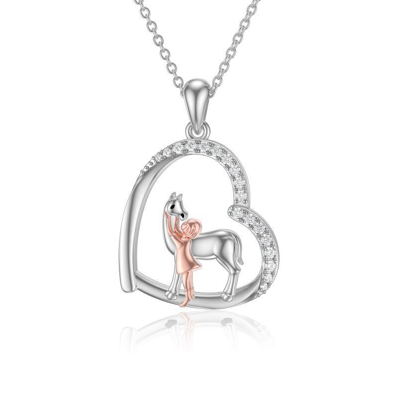 Horses Pendant Necklaces Jewelry - SILVER ROCK